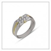 Beautifully Crafted Diamond Mens Ring with Certified Diamonds in 18k Yellow Gold - GR0011R